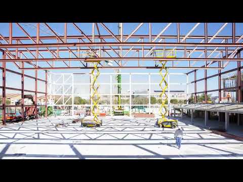 Timelapse izado cerchas centro deportivo y aulario UFV